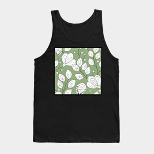 Spring Pattern with Floral Motifs Tank Top